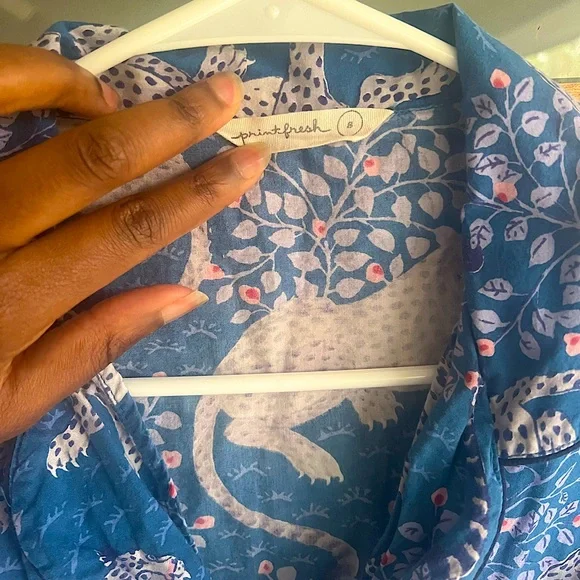 Print Fresh pajamas button down shirt. - Picture 4 of 5